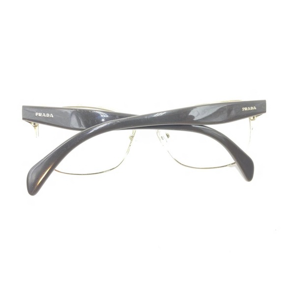 Prada VPR 65R DHO-1O1 Brown Gold Cat Eye Eyeglasses Frames 53-16 140 Italy - Picture 11 of 12